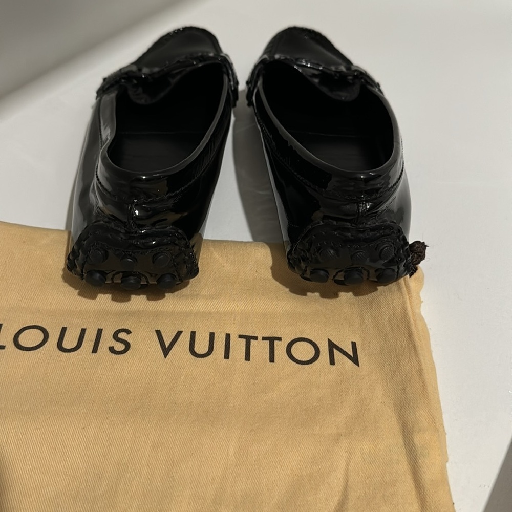 Louis Vuitton black Patent Leather Oxford Loafers Size 38-39 - Picture 4 of 10